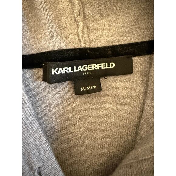 KARL LAGERFELD PARIS Slim Fit Sweater Hoodie - Picture 5 of 7